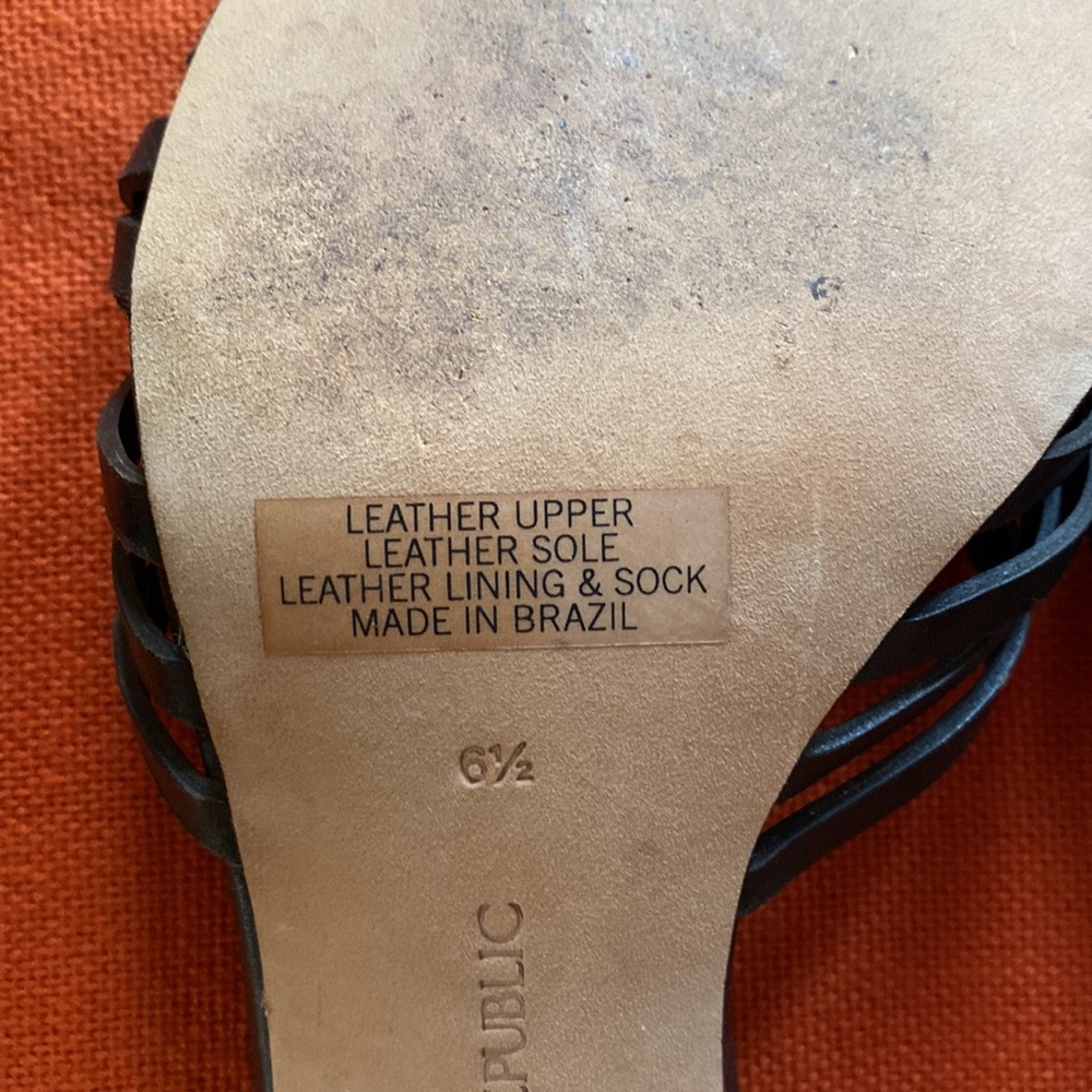 Banana Republic braided dark brown leather 3” slip on heels - Picture 7 of 7